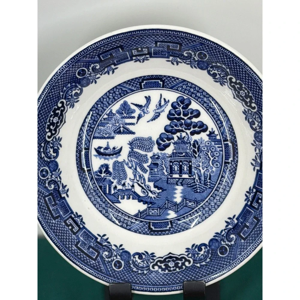 Johnson Brothers Blue Willow Bread Butter Plate Made in England Ironstone 5.25